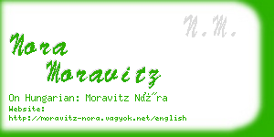 nora moravitz business card